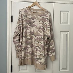 New Pastel camo French terry tunic xxl